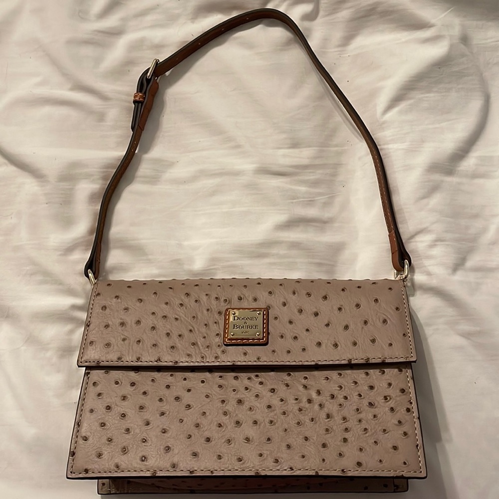 Brand New Dooney and Bourke Ostrich Shoulder Bag